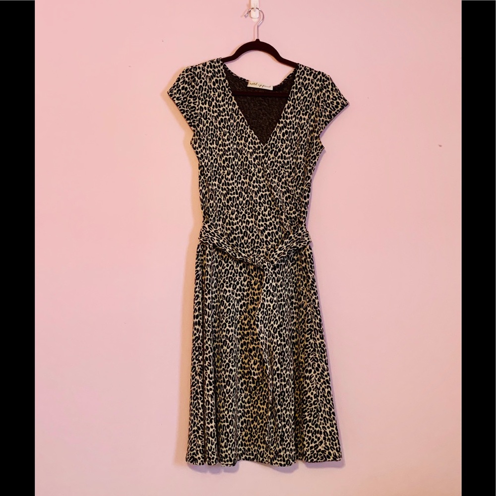 Women’s midi leopard print dress